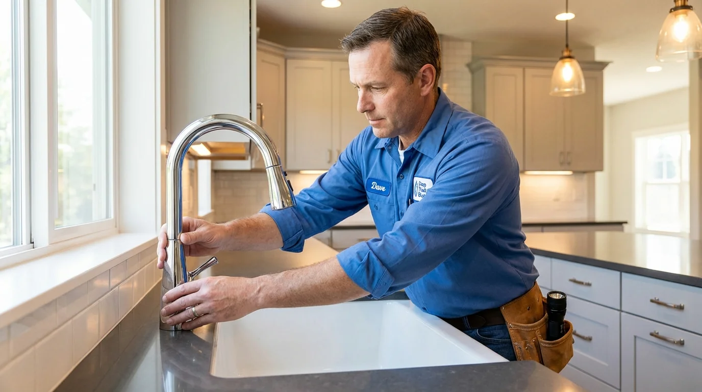 Kitchen faucet installation by Johns Plumbing LLC in Toledo